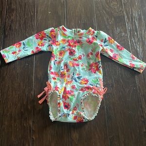 Rufflebutts 6-12 month rash guard swimsuit
